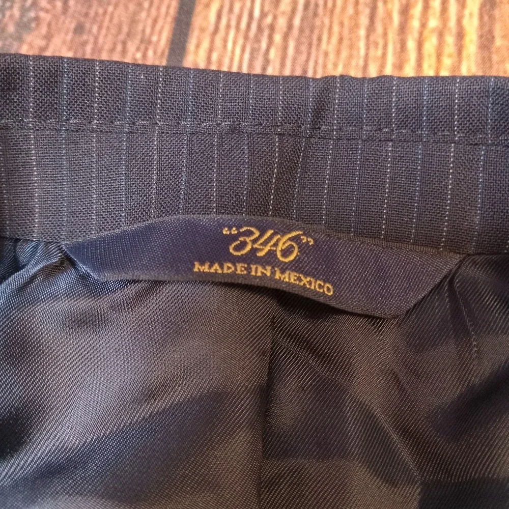 Brooks Brothers 346 Stretch 100% Wool Blazer‎ 40L Navy Pinstripe
